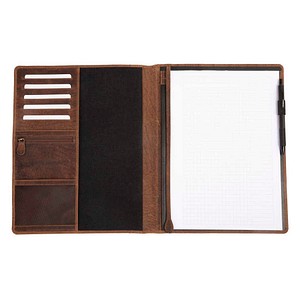 4021068301225 - Schreibmappe Winston A4 Leder braun Kreditkartenfächer Lesezeichen 4021068301225 JÜSCHA