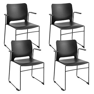 Topstar Besucherstühle Visit Lite RE10ASS schwarz Kunststoff, 4 St.