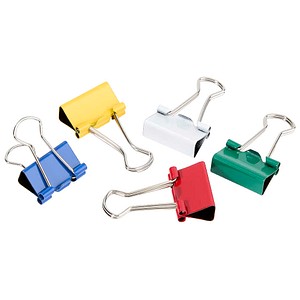 4040881856118 - 12 Foldbackklammern farbsortiert 19 cm