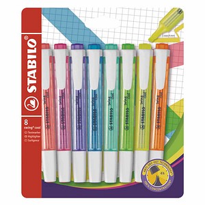 STABILO swing cool Textmarker farbsortiert, 8 St.