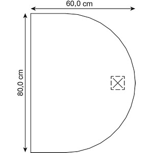 4032062173275 - Anbautisch höhenverstellbar Gradeo eiche grau halbrund 600 x 800 x 655 - 825 cm