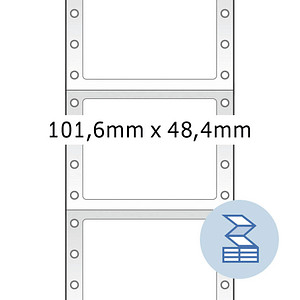 4008705081634 - Computeretiketten 8163 1016 x 484mm weiß 1-bahnig 4008705081634 8163 2000 Stück