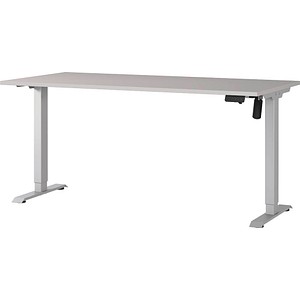4005949802759 - GERMANIA Boras höhenverstellbarer Schreibtisch kaschmir rechteckig T-Fuß-Gestell silber 1600 x 800 cm 4005949802759 - GERMANIA Boras höhenverstellbarer Schreibtisch kaschmir rechteckig T-Fuß-Gestell silber 1600 x 800 cm