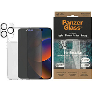 PanzerGlass™ 3-in-1 Protection Handy-Cover für Apple iPhone 14 Pro Max transparent, schwarz
