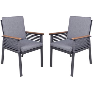 4041908139122 - 2er Set Gartenstuhl Denia Armlehnstuhl Stuhl Relax Sessel Gartenmöbel grau 4041908139122 - 2er Set Gartenstuhl Denia Armlehnstuhl Stuhl Relax Sessel Gartenmöbel grau