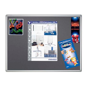FRANKEN Pinnwand PRO 180,0 x 120,0 cm Textil grau