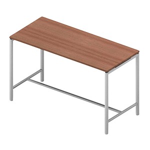 8056039559226 - Stehtisch Creo nussbaum rechteckig 4-Fuß-Gestell weiß 1800 x 800 x 1070 cm