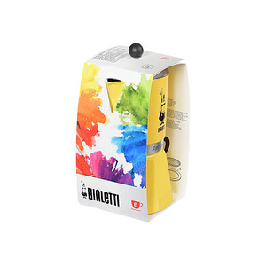 8006363018555 - Italienische Kaffeemaschine Rainbow Gelb Jaune Metall 6 Tassen