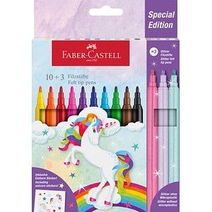 4005405542137 - AKTION FABER-CASTELL Einhorn Filzstifte farbsortiert 10 St + GRATIS Einhornsticker