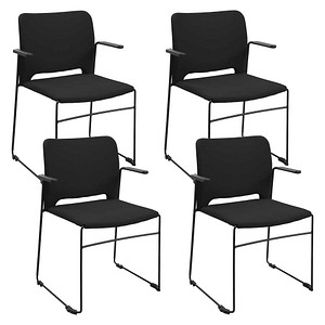 Topstar Besucherstühle Visit Lite RE10ATB0TB0 schwarz Stoff, 4 St.