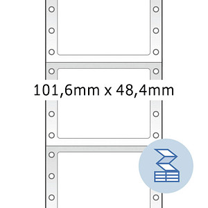 4008705082136 - HERMA Computeretiketten 1016x484 mm 1-bahnig weiß Papier matt 6000 St - Weiß - Selbstklebendes Druckeretikett - Zellulose - Papier - Punktmatrix - Matte - PEFC