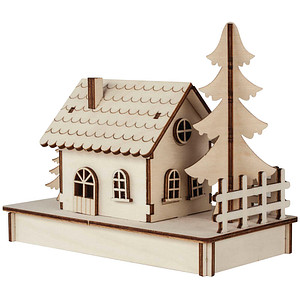 4006166021930 - Holzbausatz Häuschen 30-tlg beige 4006166021930 - Holzbausatz Häuschen 30-tlg beige