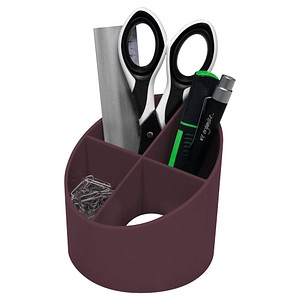 4012086022995 - Stifteköcher The Green Cross 4 Fächer Ø 110 x H 105 mm Recyclingkunststoff rot