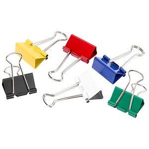 4040881856132 - 12 Foldbackklammern farbsortiert 25 cm