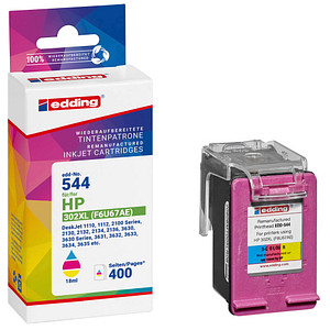 4043023987459 - Druckerpatrone 18-544 kompatibel zu HP 302XL color (cyan   magenta   gelb) 4043023987459 Edding