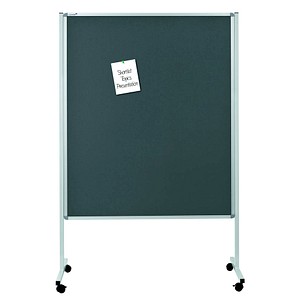 8713797080910 - Moderationstafel Mobil XL 7-210700 120x150cm Filz + Whiteboard (beidseitig) pinnbar beschreibbar magnetisch mit Rollen gr