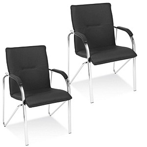 5900978085533 - Samba Besucherstühle schwarz Leder 5900978085533 SAMB CR SP01 1043 2 Stück 5900978085533 - Samba Besucherstühle schwarz Leder 5900978085533 SAMB CR SP01 1043 2 Stück