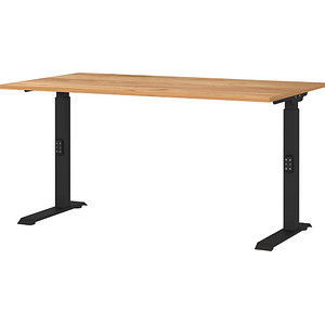 4005949790452 - DOWNEY höhenverstellbarer Schreibtisch navarra-eiche rechteckig C-Fuß-Gestell schwarz 1400 x 800 cm 4005949790452 GERMANIA 4005949790452 - DOWNEY höhenverstellbarer Schreibtisch navarra-eiche rechteckig C-Fuß-Gestell schwarz 1400 x 800 cm 4005949790452 GERMANIA