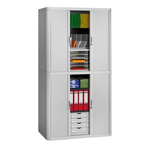 3660141934816 - Aktenschrank easy Office E2C0000100002 Kunststoff Stahl abschließbar 4 OH 110 x 204 x 415 cm keine Fachböden lichtgrau 366