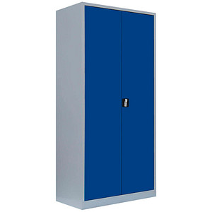 4061815522657 - Stahlschrank 530351 enzianblau lichtgrau 925 x 500 x 1950 cm aufgebaut  4061815522657 LÜLLMANN