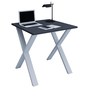 4051814432835 - Premium Büromöbel Schreibtisch Lona X Silber (Farbe Anthrazit Ausführung H 76 x B 80 x T 80 cm) 4051814432835 - Premium Büromöbel Schreibtisch Lona X Silber (Farbe Anthrazit Ausführung H 76 x B 80 x T 80 cm)