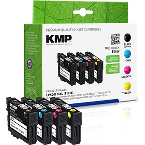 4011324016376 - MULTIPACK E145V - 4er-Pack - Schwarz Gelb Cyan Magenta - kompatibel - Tintenpatrone - für Epson Expression Home XP-212 215 225 312 315 322 325 412 415 422 425