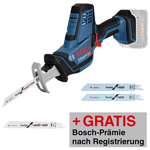 AKTION: BOSCH Professional GSA 18 V-LI C Akku-Säbelsäge 18,0 V, ohne Akku mit Prämie nach Registrierung