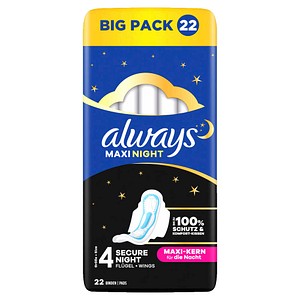 8006530178921 - always Binden Maxi Night mit Flügeln für Nacht 22 St