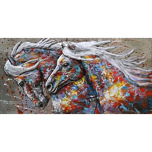 4041908127662 - Wandbild 3D 2 Pferde 4041908127662 Garden Pleasure