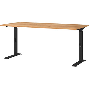 4005949791190 - DOWNEY höhenverstellbarer Schreibtisch navarra-eiche rechteckig C-Fuß-Gestell schwarz 1600 x 800 cm 4005949791190 GERMANIA 4005949791190 - DOWNEY höhenverstellbarer Schreibtisch navarra-eiche rechteckig C-Fuß-Gestell schwarz 1600 x 800 cm 4005949791190 GERMANIA