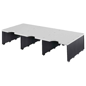 Styro Sortierstation doc Jumbo mit 3 Fächern C4 grau/schwarz Aufbaueinheit 7612176108218 Styro