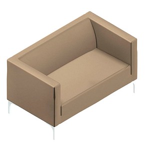 8056457075391 - 2-Sitzer Sofa Arte creme weiß Stoff