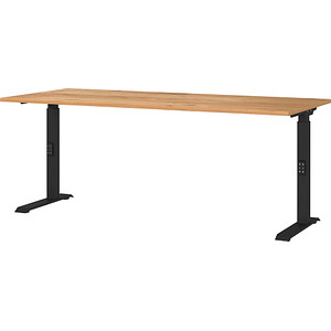 4005949791251 - DOWNEY höhenverstellbarer Schreibtisch navarra-eiche rechteckig C-Fuß-Gestell schwarz 1800 x 800 cm 4005949791251 GERMANIA 4005949791251 - DOWNEY höhenverstellbarer Schreibtisch navarra-eiche rechteckig C-Fuß-Gestell schwarz 1800 x 800 cm 4005949791251 GERMANIA