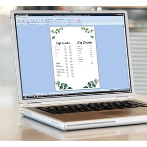 4004360770852 - Motiv-Papier A4 90g Eucalyptus Getränkekarte 100 Blatt