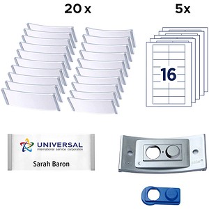 4260320190010 - badgepoint Namensschild polar POL35MA66-20DR 80x34mm est 20St 4260320190010 20 Stück
