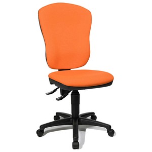 Topstar Bürostuhl Point 80, 8180 G04 Stoff orange, Gestell schwarz