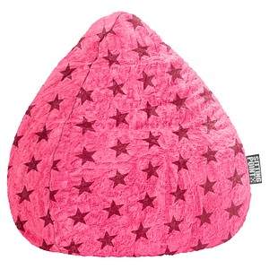 SITTING POINT Fluffy Stars XL Sitzsack pink