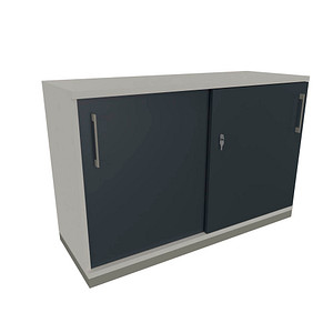 4260649683149 - fm Schiebetürenschrank Oldenburg 4260649683149 weiß lavagrau 1 Fachboden 1200 x 442 x 781 cm