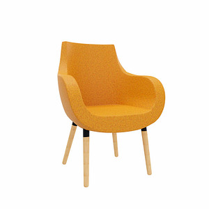 4260761571256 - Besuchersessel Pirum orange buche gebeizt Stoff 4260761571256 - Besuchersessel Pirum orange buche gebeizt Stoff