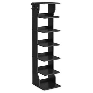 VASAGLE Schuhregal schwarz 26,4 x 30,0 x 110,4 cm, 1 St.
