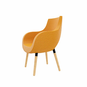 4260761571256 - Besuchersessel Pirum orange buche gebeizt Stoff 4260761571256 - Besuchersessel Pirum orange buche gebeizt Stoff