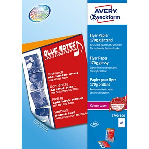 Avery Zweckform Fotopapier 2790 100 Din Glanzend 170 G Qm 100 Blatt Gunstig Online Kaufen Office Discount