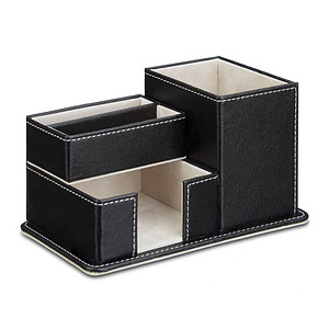 4052025219451 - Stiftehalter Kunstleder Schreibtisch Organizer für Stifte Notizzettel und Büroartikel Stiftebox schwarz - Relaxdays 4052025219451 - Stiftehalter Kunstleder Schreibtisch Organizer für Stifte Notizzettel und Büroartikel Stiftebox schwarz - Relaxdays