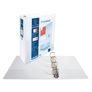3130639518458 - Präsentations-Ringbuch Kreacover 51845E A4+ weiß 4-Ring Ø 60mm Kunststoff 3130639518458 Exacompta