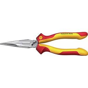 4010995274238 - Flachrundzange Professional electric i mit Schneide gerade Form i VDE-geprüft stückgeprüft stabil robust i 200 mm Zange für Elektriker (27423)