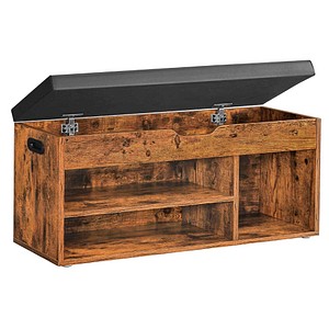 VASAGLE Schuhbank LHS130B01 vintagebraun, schwarz Holz 100,0 cm