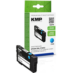 KMP E227X  cyan Druckerpatrone kompatibel zu EPSON 35XL / T3592XL