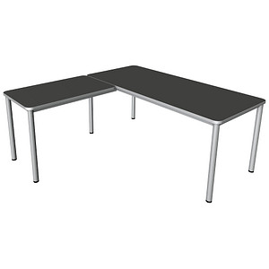 4044917444201 - Prime Schreibtisch anthrazit L-Form 6-Fuß-Gestell silber 1800 x 1800 cm 4044917444201 - Prime Schreibtisch anthrazit L-Form 6-Fuß-Gestell silber 1800 x 1800 cm