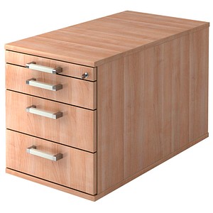 4032062121771 - PRO SIGNA TC30 CE - Rollcontainer Holz Nussbaum mit 3 Schüben Chromgriff Metall 4032062121771 - PRO SIGNA TC30 CE - Rollcontainer Holz Nussbaum mit 3 Schüben Chromgriff Metall