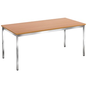 3700245512524 - Schreibtisch 25-T168RCH 65-130cm (H) 160x80cm (BxT) rechteckig buche chrom 3700245512524 SODEMATUB 3700245512524 - Schreibtisch 25-T168RCH 65-130cm (H) 160x80cm (BxT) rechteckig buche chrom 3700245512524 SODEMATUB